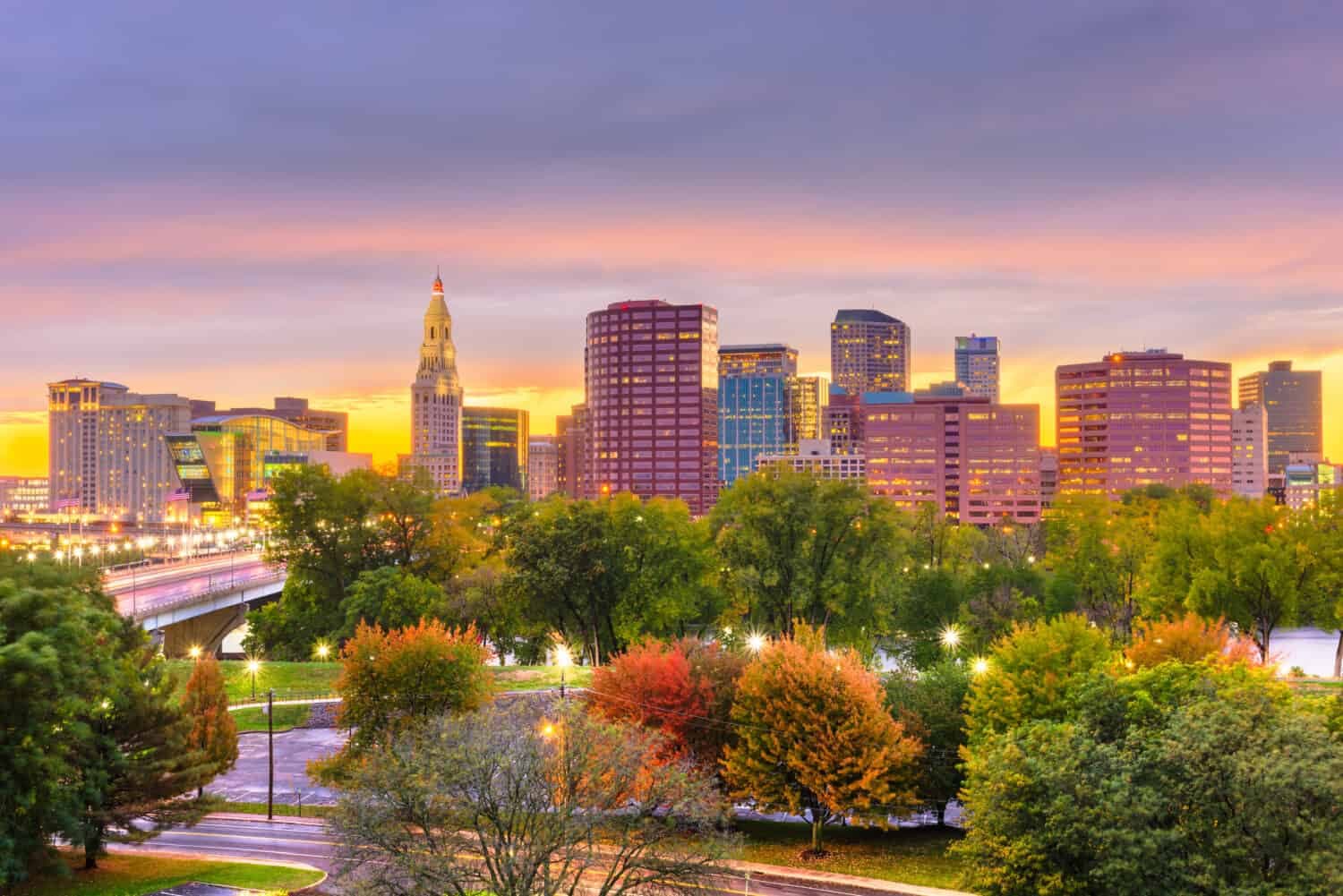 Hartford Skyline at Dusk