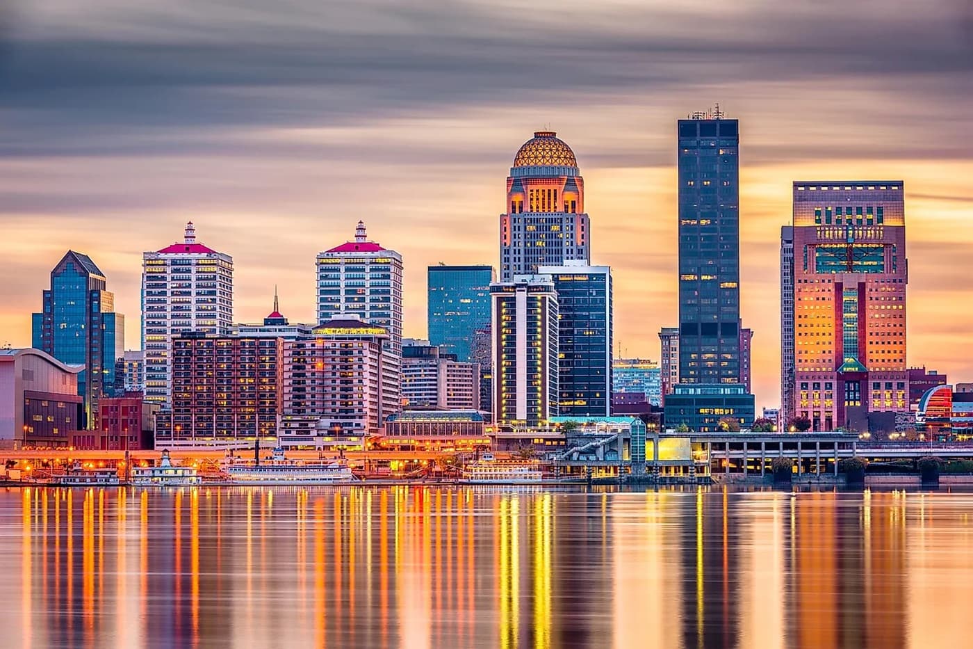 Louisville Skyline at Sunset